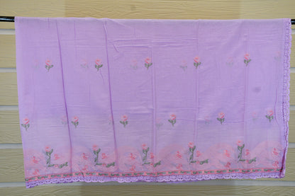 Lilac Grace – Premium Embroidered Dress Material with Designer Dupatta