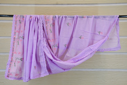 Lilac Grace – Premium Embroidered Dress Material with Designer Dupatta