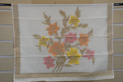Ivory Blossom – Premium Cotton Printed & Embroidered Dress Material with Woven Dupatta