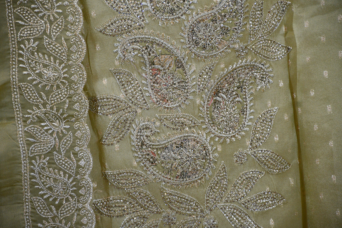 Sage Royale – Premium Embroidered Dress Material with Designer Dupatta