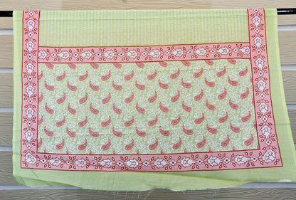 Pista Green Floral Cotton Dress Material | Soft Everyday Elegance