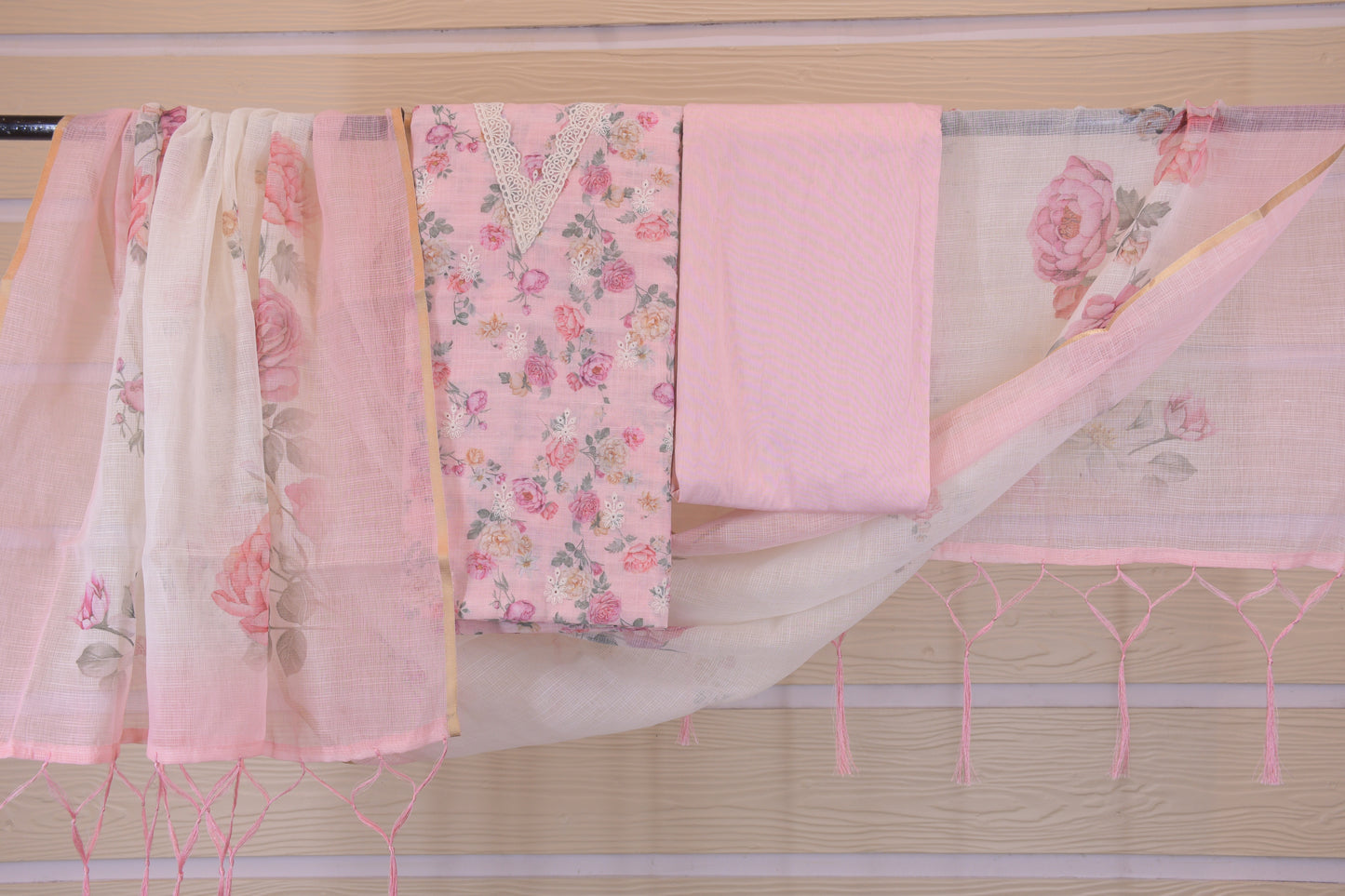 Rose Petal: Linen Dress Material