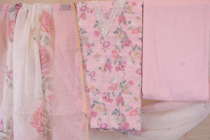 Rose Petal: Linen Dress Material
