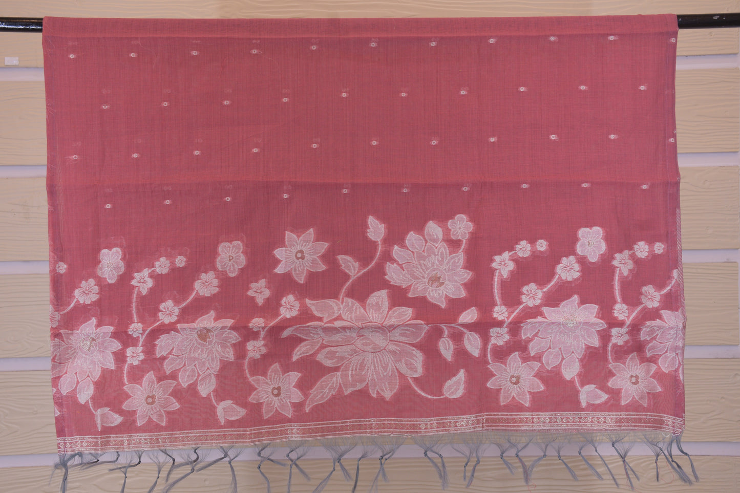 Gulnaar Pink Jamdani Dress Material