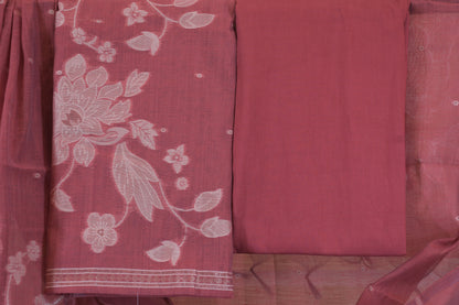 Gulnaar Pink Jamdani Dress Material