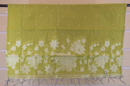 Vanya Sage Green Jamdani Dress Material