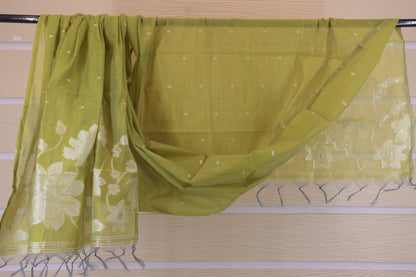 Vanya Sage Green Jamdani Dress Material