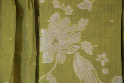 Vanya Sage Green Jamdani Dress Material