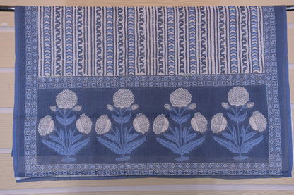 Indigo Floral Linen Blend Suit Set