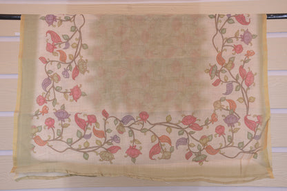 Shimmer Self-Print Unstitched Suit with Printed Dupatta