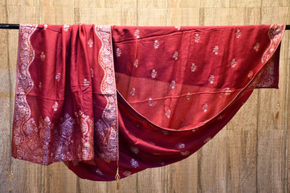 Red bandhani dress material