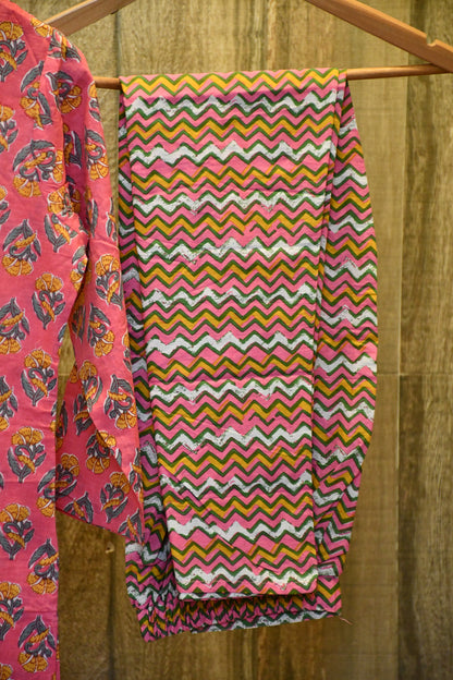 Flamingo cotton kurti pant set