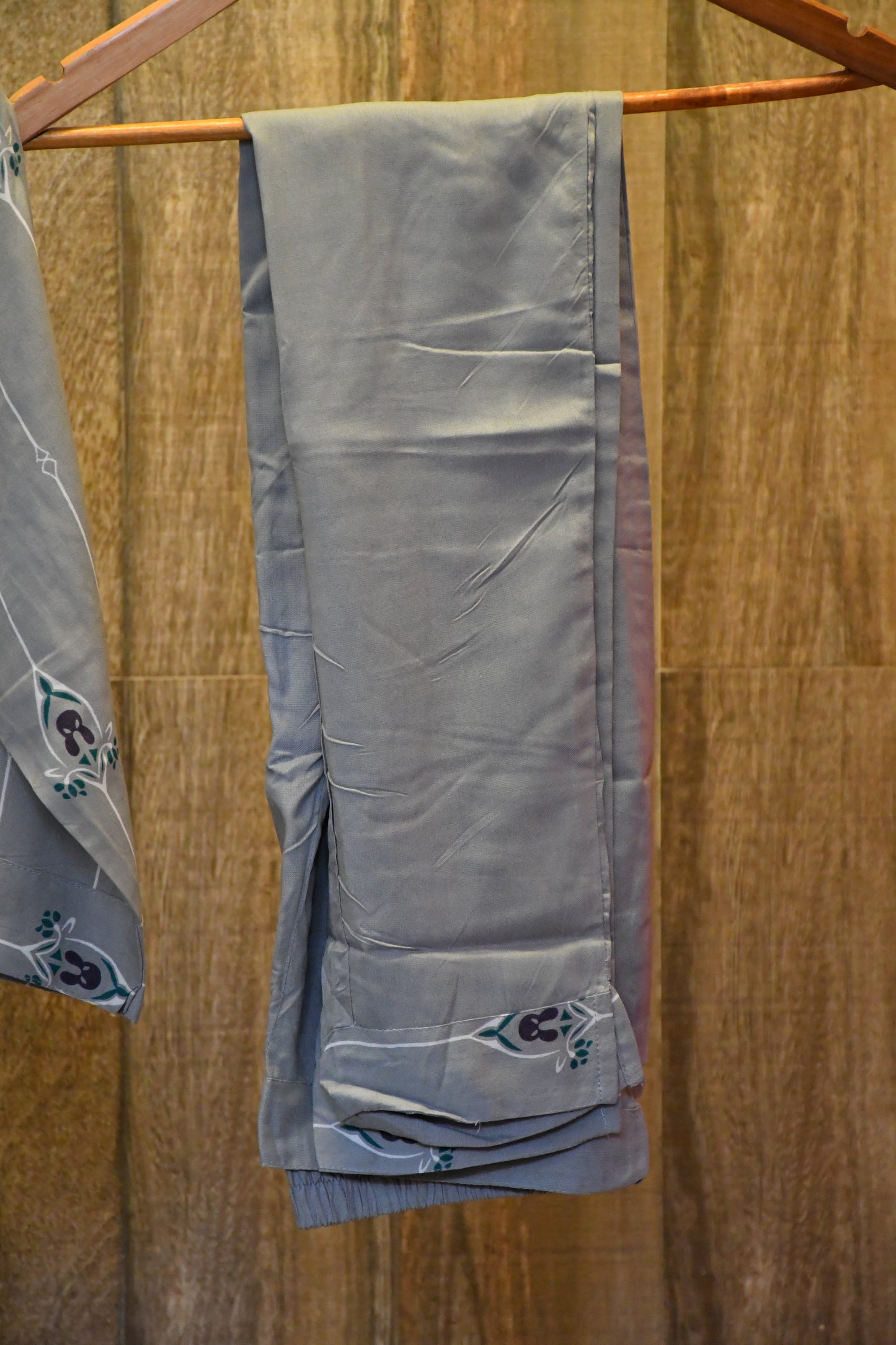 Grey cotton kurti pant set