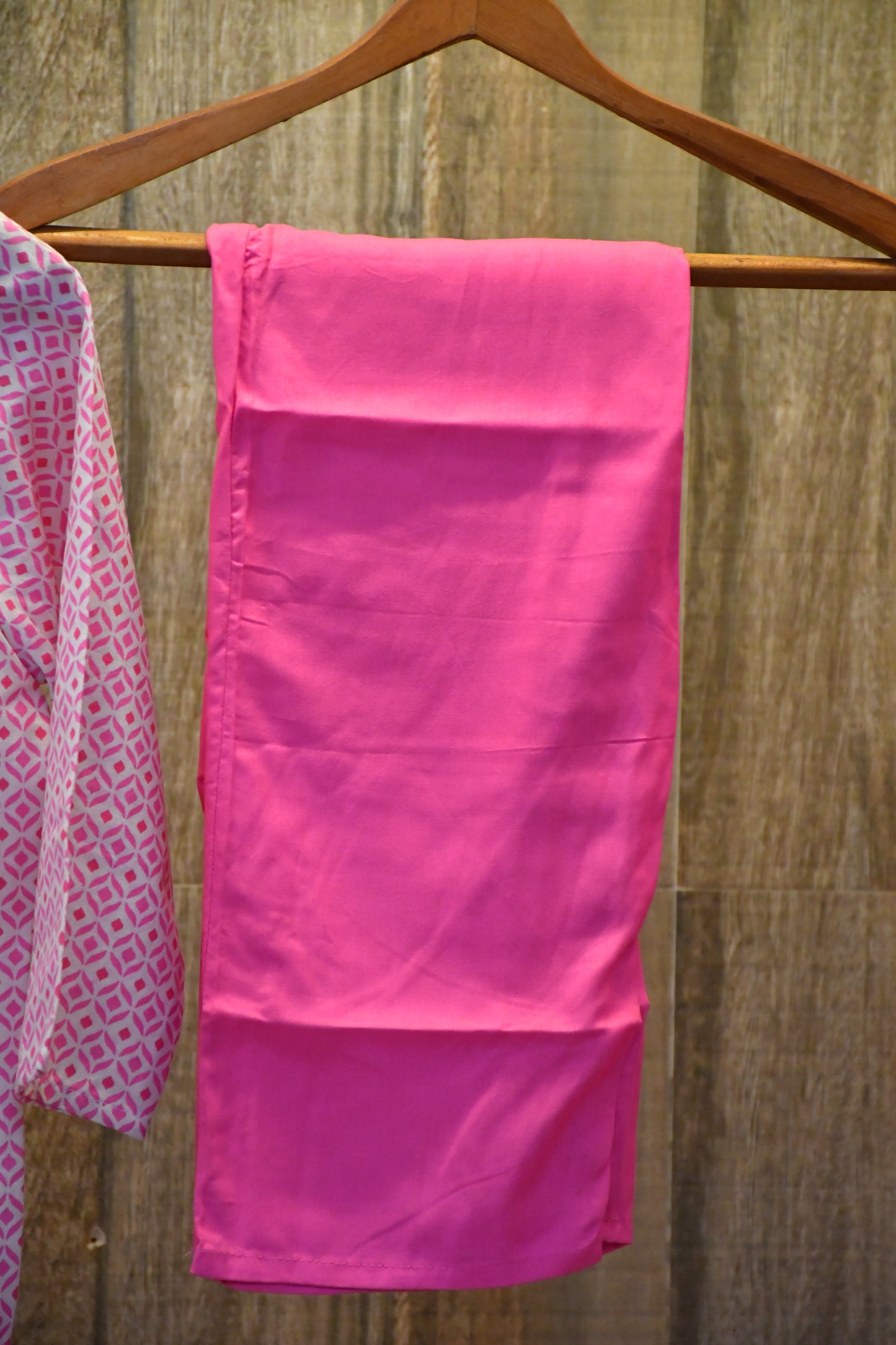 Pink cotton kurti set
