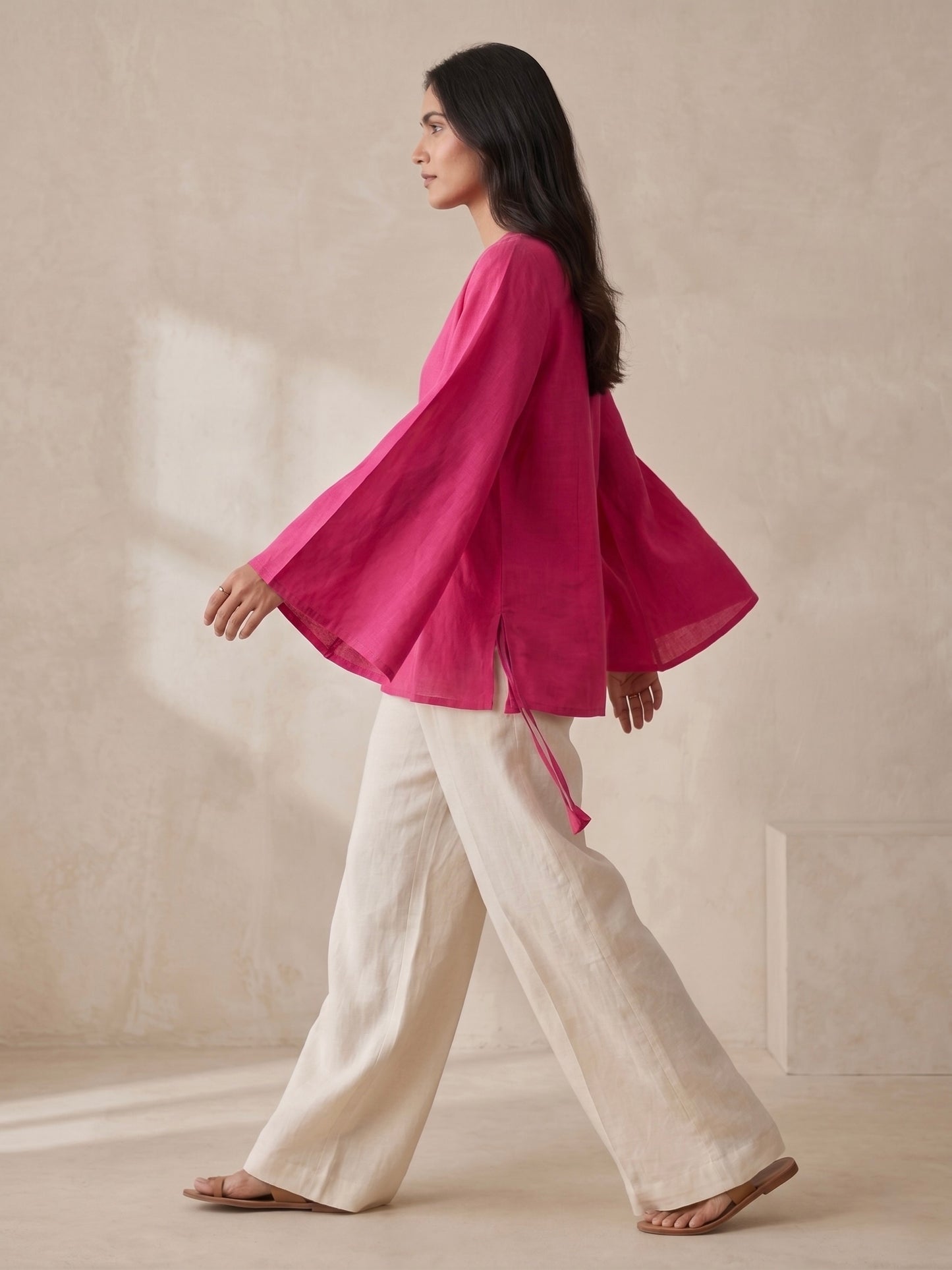 Petal Pink Relaxed Fit short Kurti