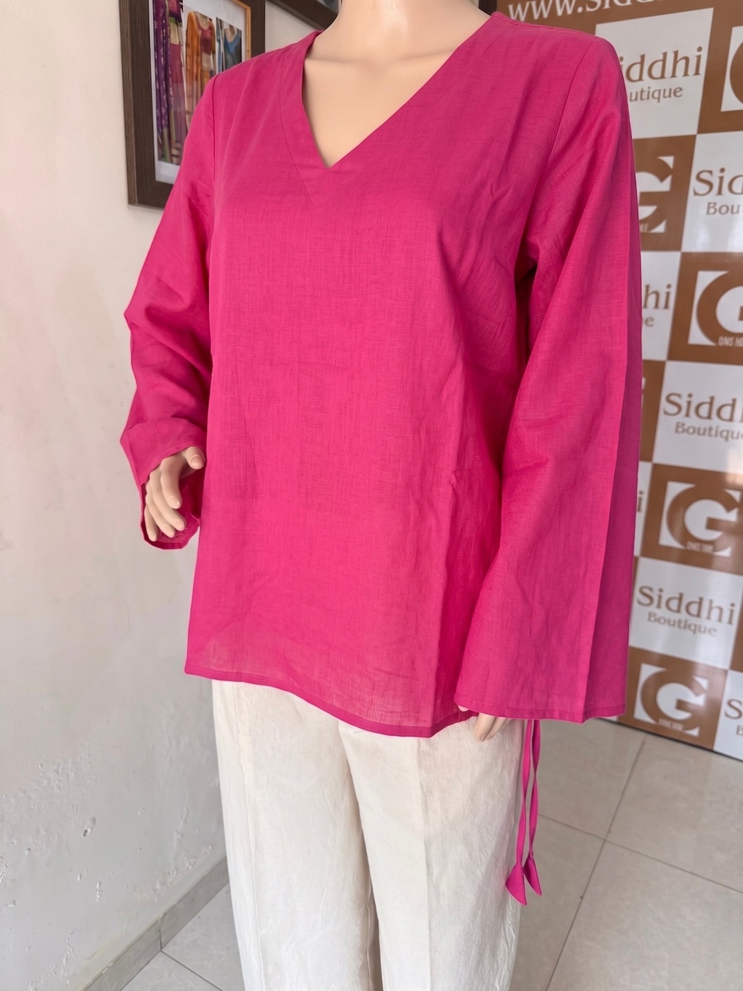 Petal Pink Relaxed Fit short Kurti
