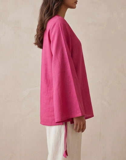 Petal Pink Relaxed Fit short Kurti