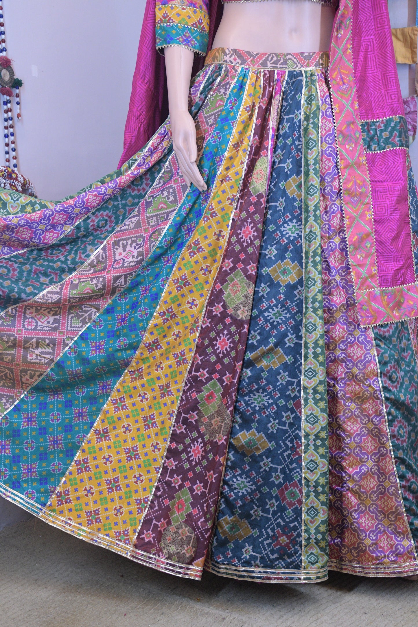 Exclusive Silk Patola Patchwork Chanya Choli – One of One Design