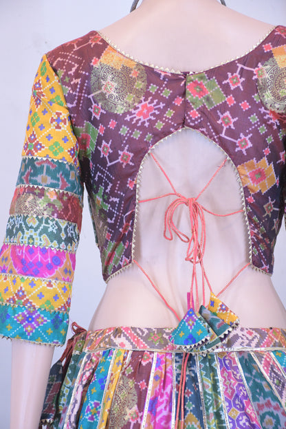 Exclusive Silk Patola Patchwork Chanya Choli – One of One Design