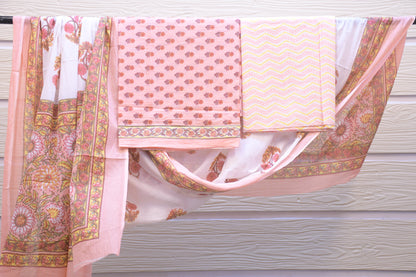 Authentic Jaipuri Dress Material with Pure Cotton Dupatta