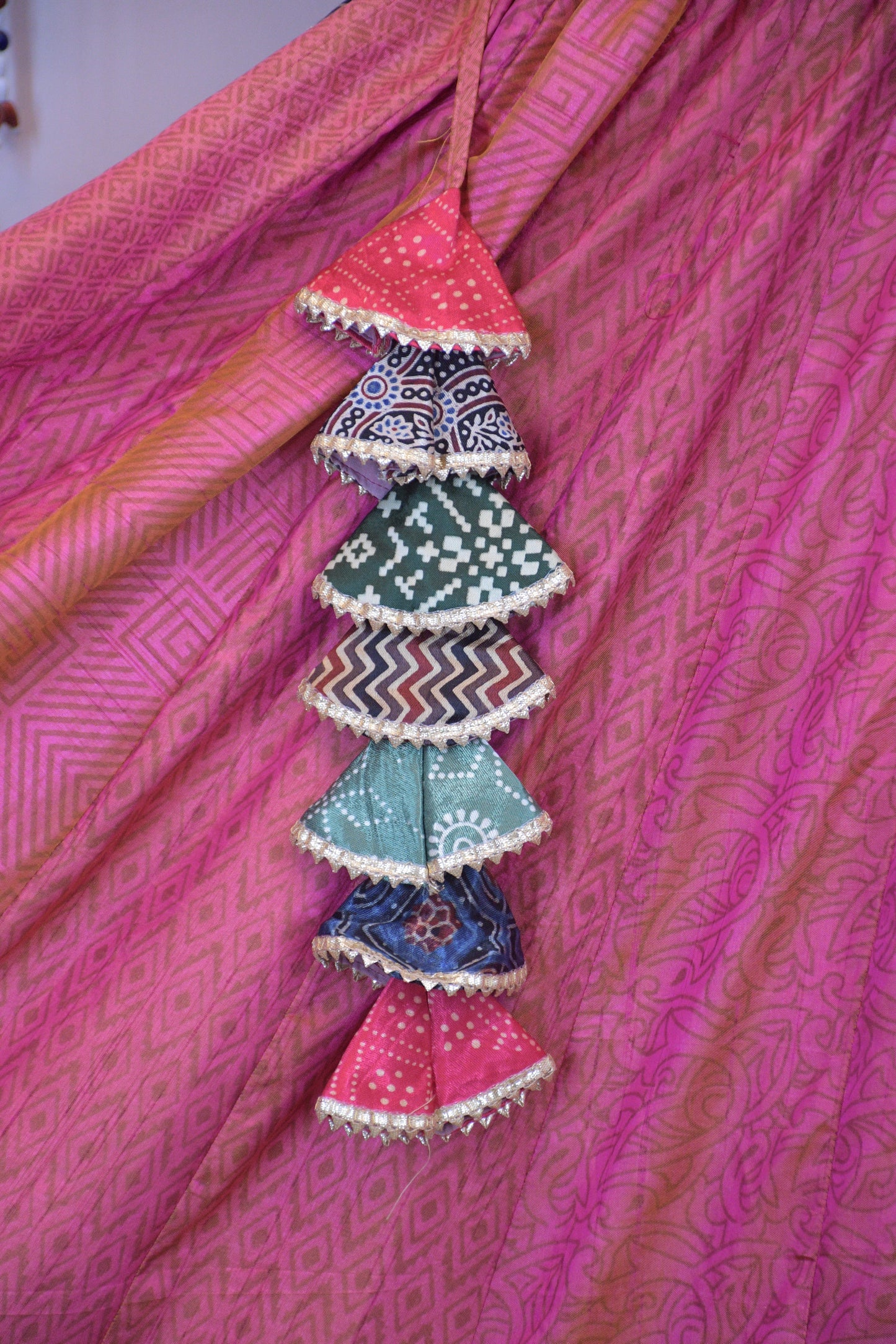 Silk Patola x Ajrakh Patchwork Chanya Choli-One Of One