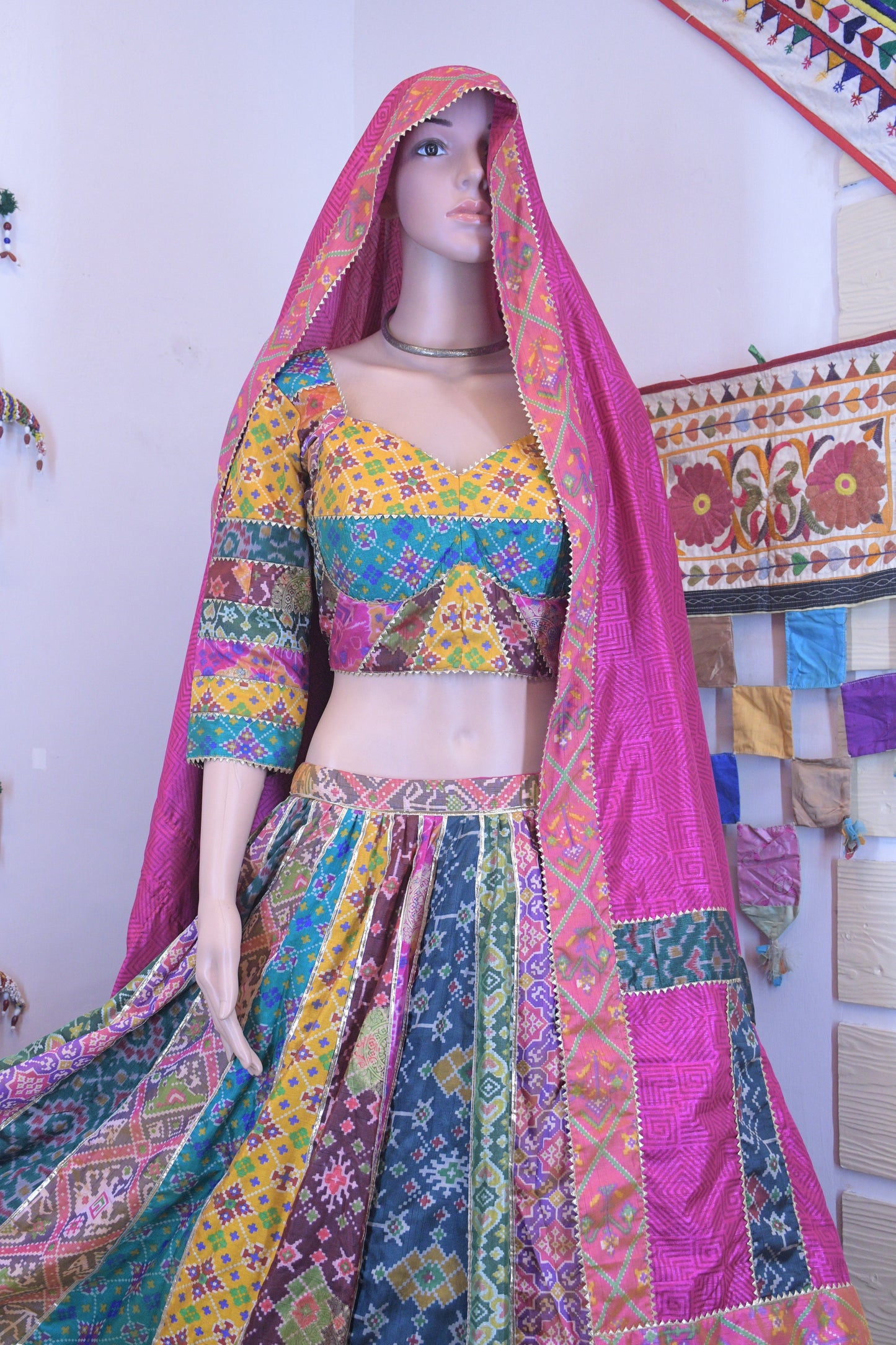 Exclusive Silk Patola Patchwork Chanya Choli – One of One Design